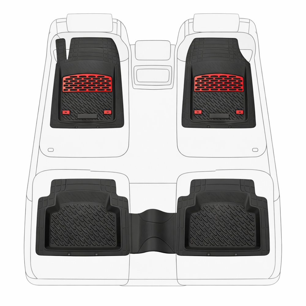 Floor Mats Compatible with Volkswagen New Beetle 1997-2010, Red