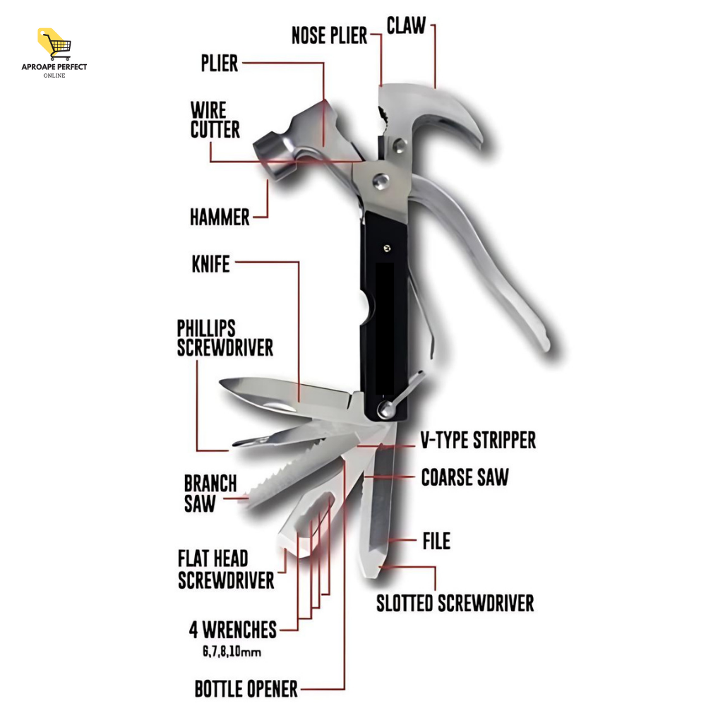 Tac Tool 18-in-1 Multi-Tool cu Husă pentru Curea