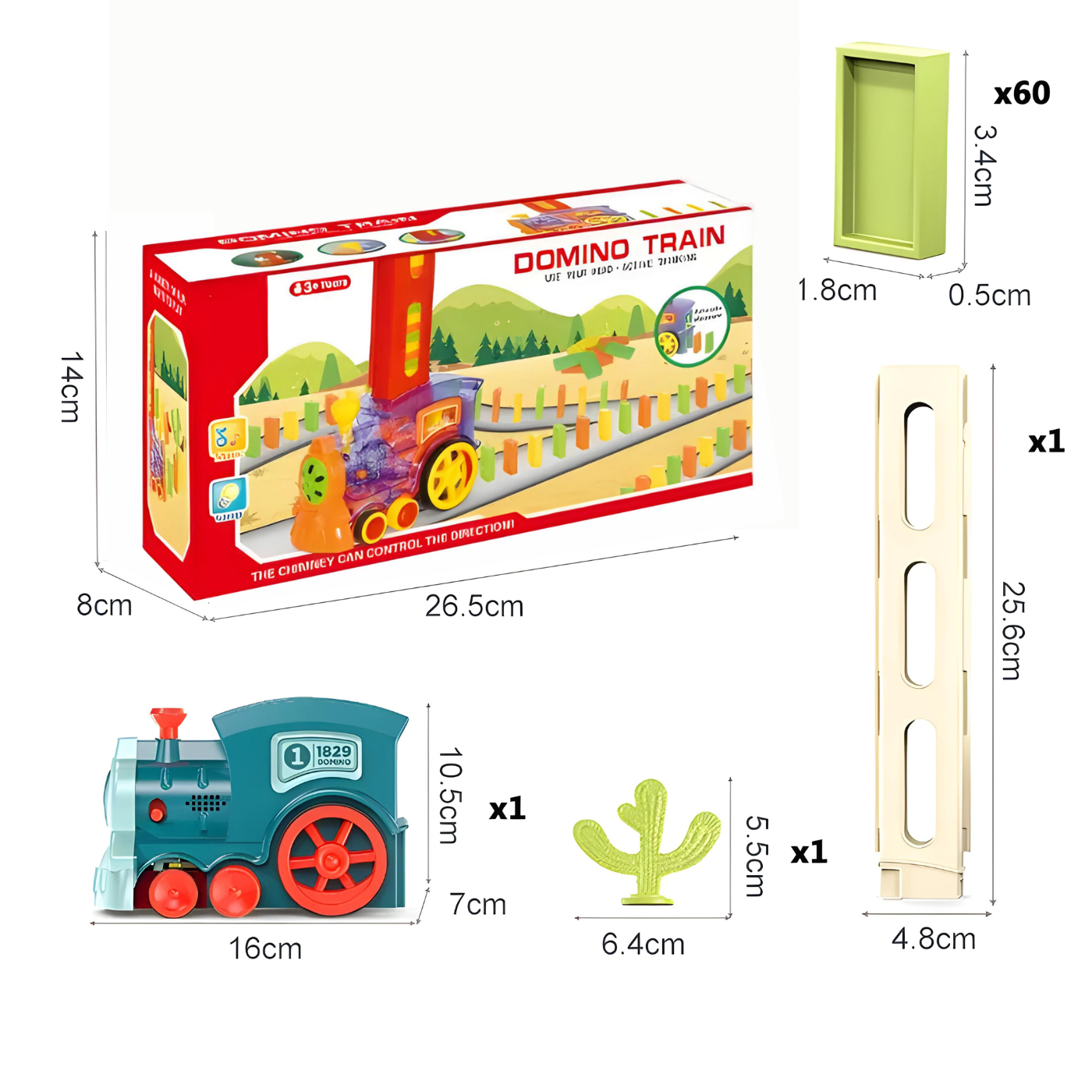 Tren Domino Electric pentru Copii - Set Joc Educativ cu Sunete și Lumini, Ideal pentru Cadouri de Crăciun