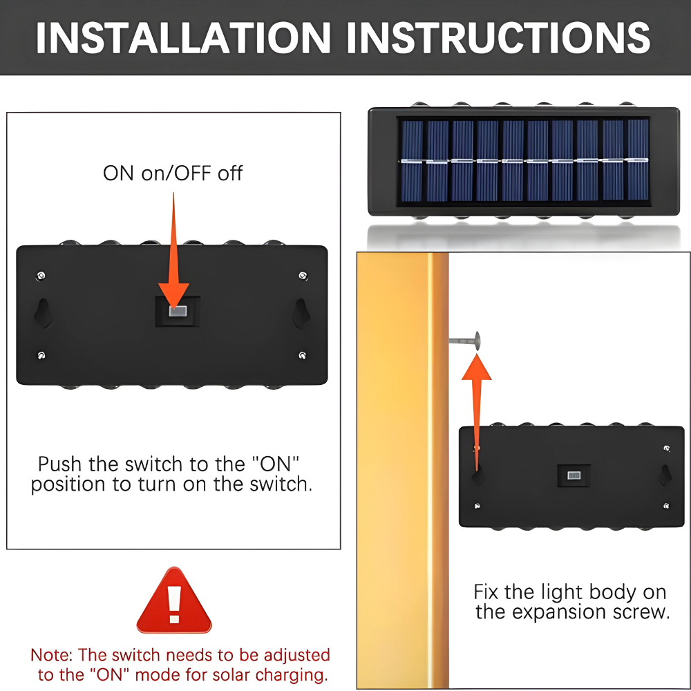 Lampa Solară 12 LED Impermeabilă pentru Exterior