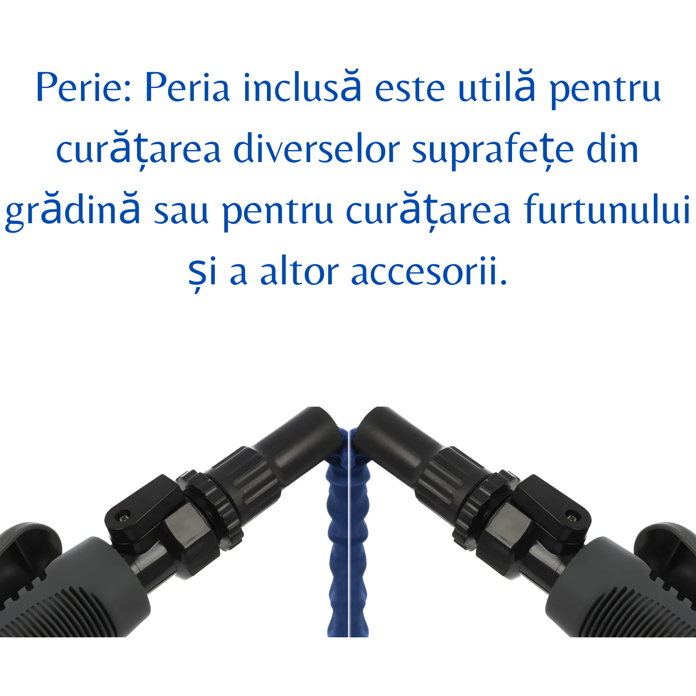 Kit pentru irigatii cu furtun pentru gradina, extensibil 19 mm, 5-15 m + cuple + pistol de stropit + perie