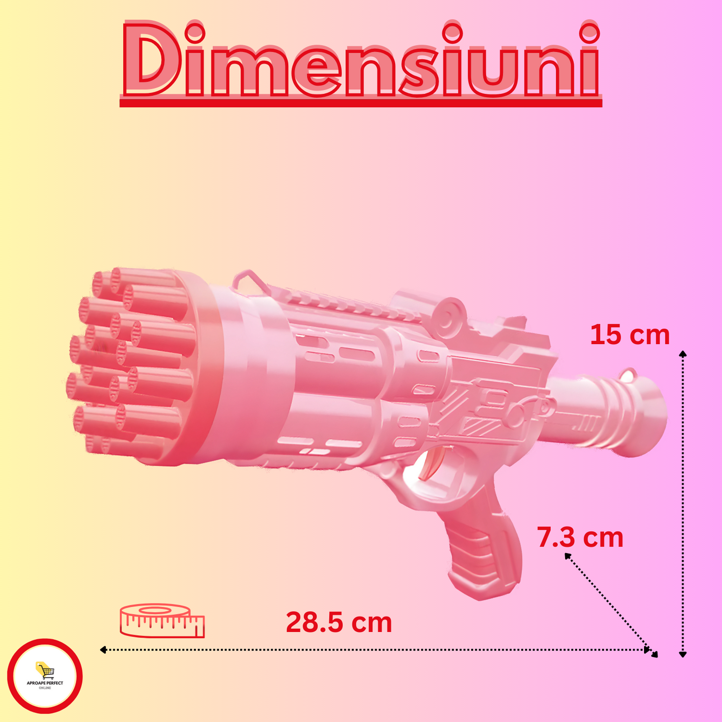 Pistol cu bule de săpun, Mașină automată cu 24 de orificii pentru copii, Fabricator de bule pentru evenimente festive