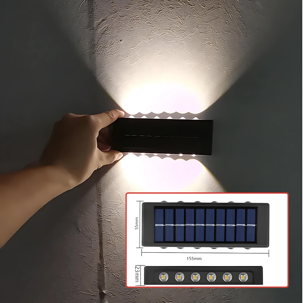 Lampa Solară 12 LED Impermeabilă pentru Exterior