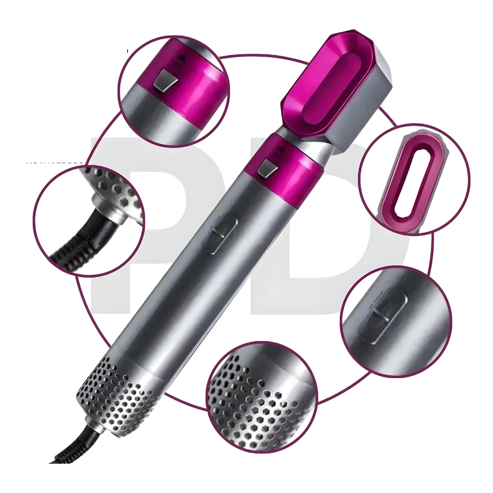 Hot Air Brush - Set Profesional 5 în 1 pentru Coafură