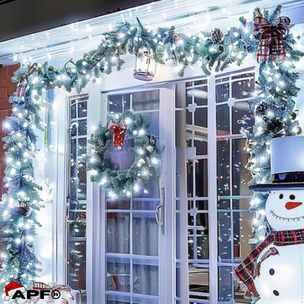 Instalatie LED Alb Rece 50m APF – 8 Moduri, pe Rola, Interior/Exterior