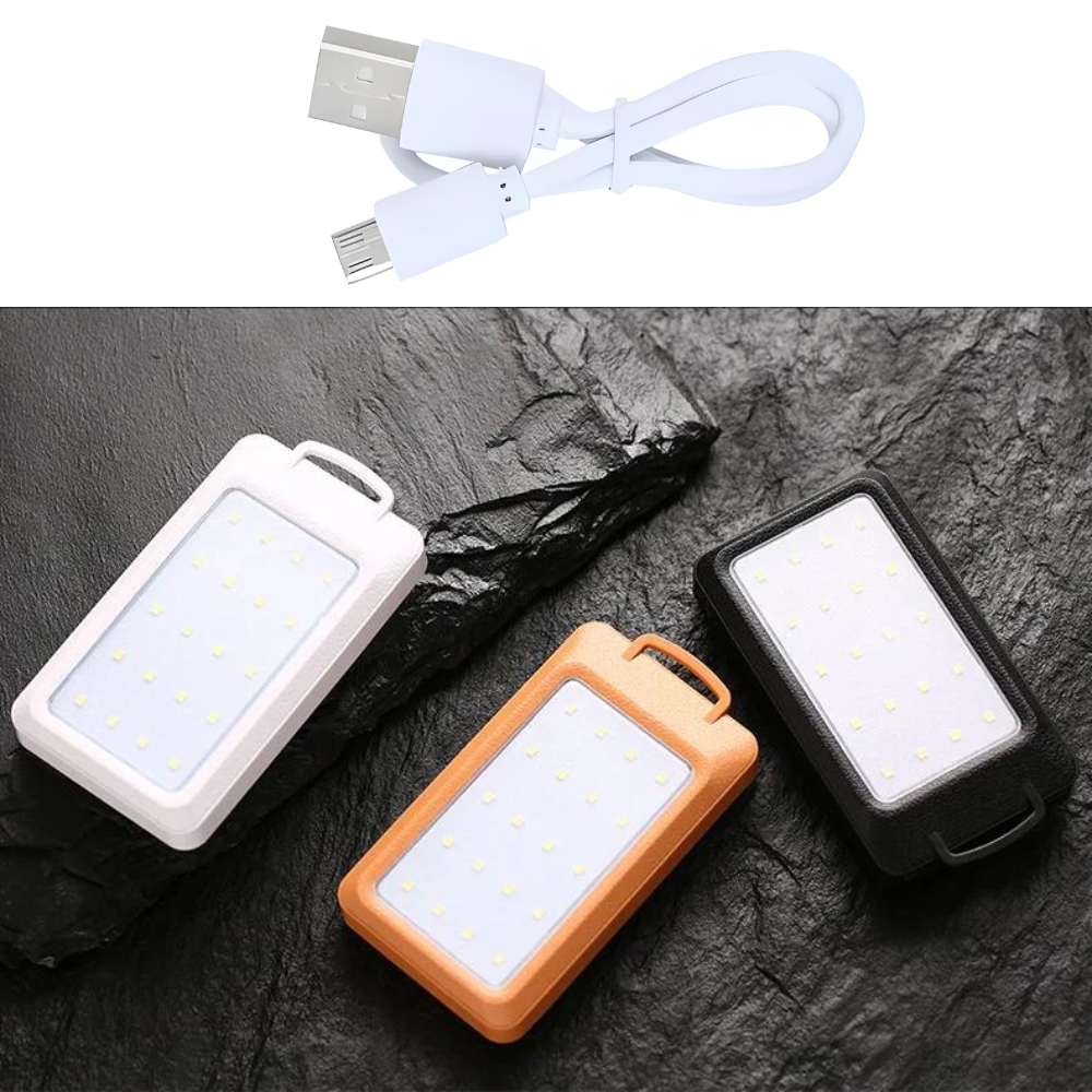 Lanternă Solară Puternică și Rezistentă la Apă cu Power Bank 16800 mAh, Busolă, LED și Încărcare USB pentru Camping