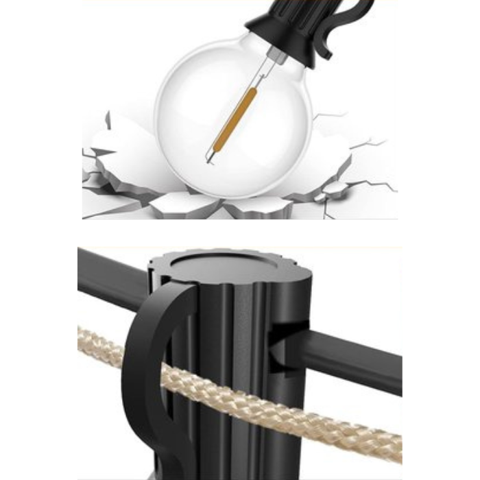 Ghirlandă Luminoasă LED Impermeabilă, Interconectabilă, 10 m, 20 Becuri Glob, Exterior/Interior