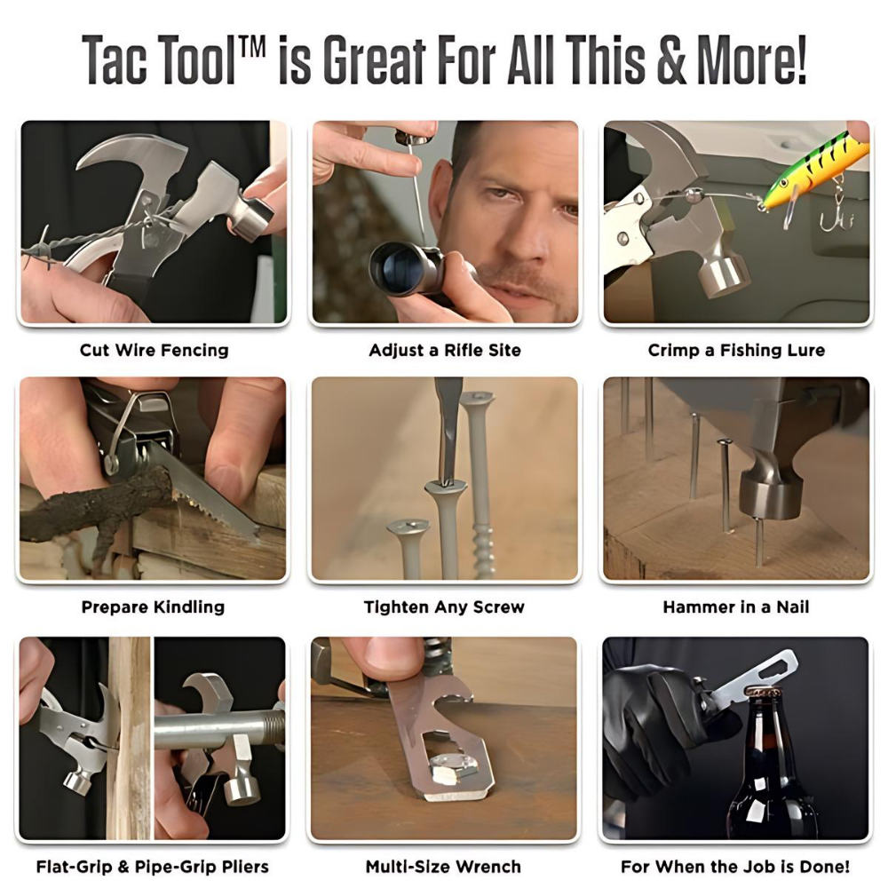 Tac Tool 18-in-1 Multi-Tool cu Husă pentru Curea