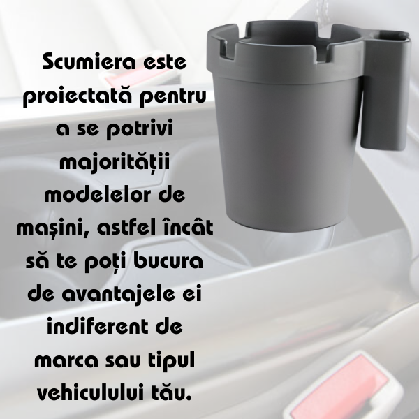 ScumieraAuto cu Suport Integrat pentru Brichetă