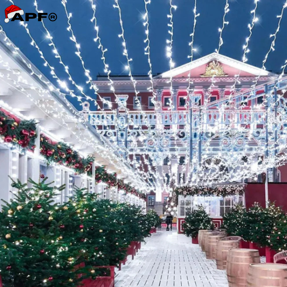 Instalatie LED Alb Rece 50m APF – 8 Moduri, pe Rola, Interior/Exterior