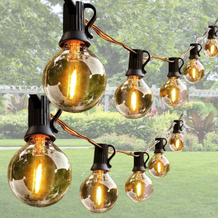 Ghirlandă Luminoasă LED Impermeabilă, Interconectabilă, 10 m, 20 Becuri Glob, Exterior/Interior