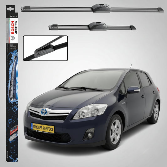 Set 2 Ștergătoare Parbriz Bosch Aerotwin Retrofit AR653S pentru Toyota Auris E15 (2006–2012) – 650 mm + 400 mm | Prindere Tip Cârlig (J-Hook)