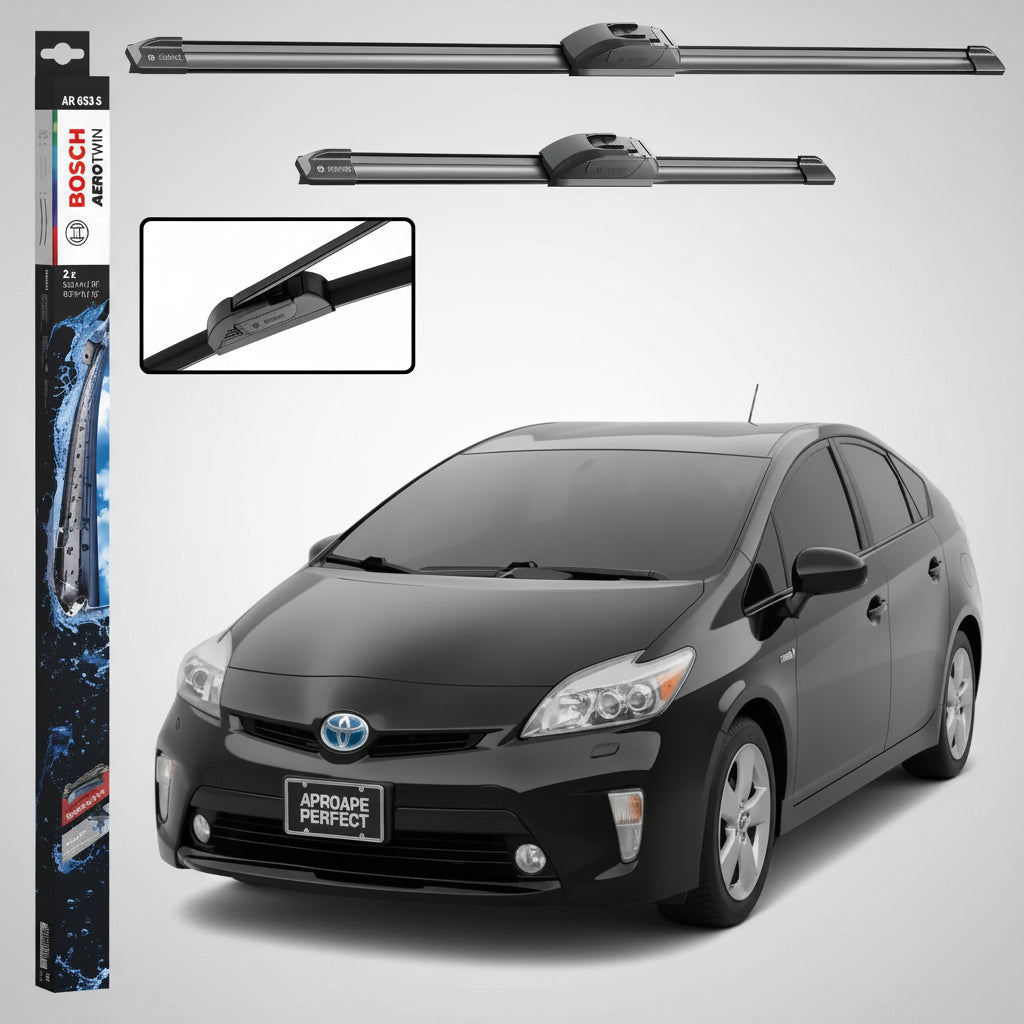 Set 2 Ștergătoare Parbriz Bosch Aerotwin Retrofit AR653S pentru Toyota Prius W2/W3 (2003–2015) – 650 mm + 400 mm | Prindere Tip Cârlig (J-Hook)