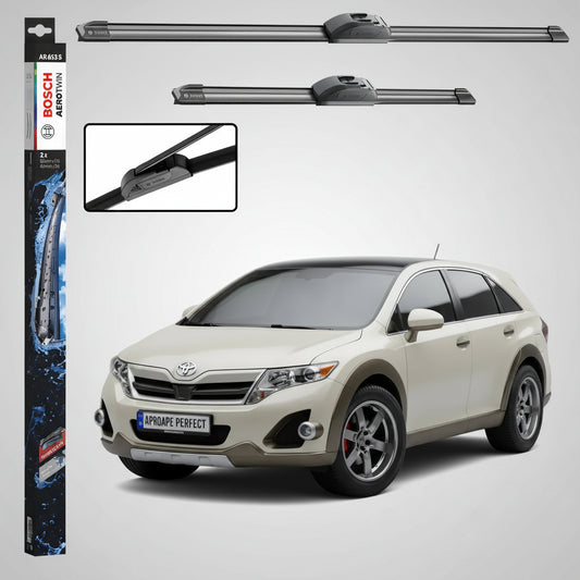Set 2 Ștergătoare Parbriz Bosch Aerotwin Retrofit AR653S pentru Toyota Venza AV10 (2008–2016) – 650 mm + 400 mm | Prindere Tip Cârlig (J-Hook)