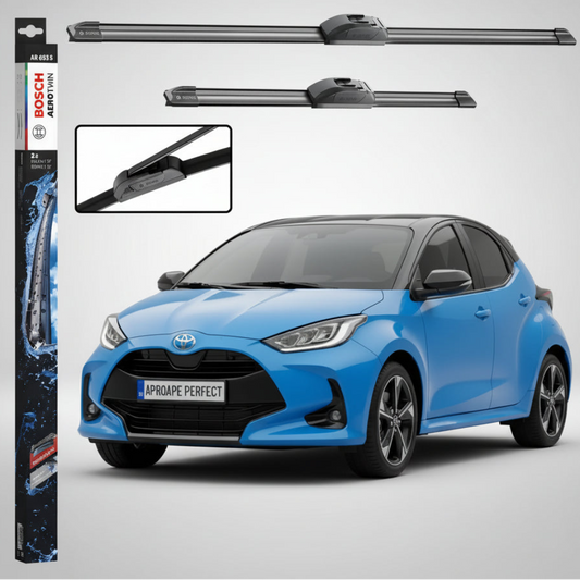 Set 2 Ștergătoare Parbriz Bosch Aerotwin Retrofit AR653S pentru Toyota Yaris IV XP210 (2020–Prezent) – 650 mm + 400 mm | Prindere Tip Cârlig (J-Hook)