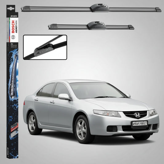 Set 2 Ștergătoare Parbriz Bosch Aerotwin Retrofit AR653S pentru Honda Accord VII (2003–2008) – 650 mm + 400 mm | Prindere Tip Cârlig (J-Hook)