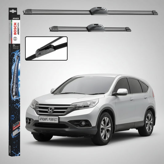 Set 2 Ștergătoare Parbriz Bosch Aerotwin Retrofit AR653S pentru Honda CR-V IV RM (2012–2018) – 650 mm + 400 mm | Prindere Tip Cârlig (J-Hook)