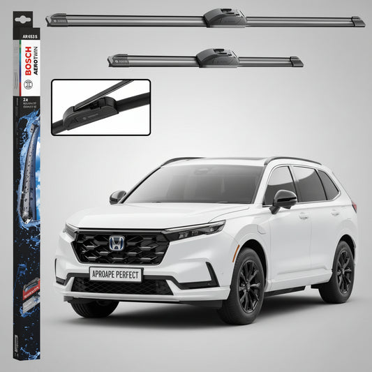 Set 2 Ștergătoare Parbriz Bosch Aerotwin Retrofit AR653S pentru Honda CR-V VI RS/RY (2023–Prezent) – 650 mm + 400 mm | Prindere Tip Cârlig (J-Hook)