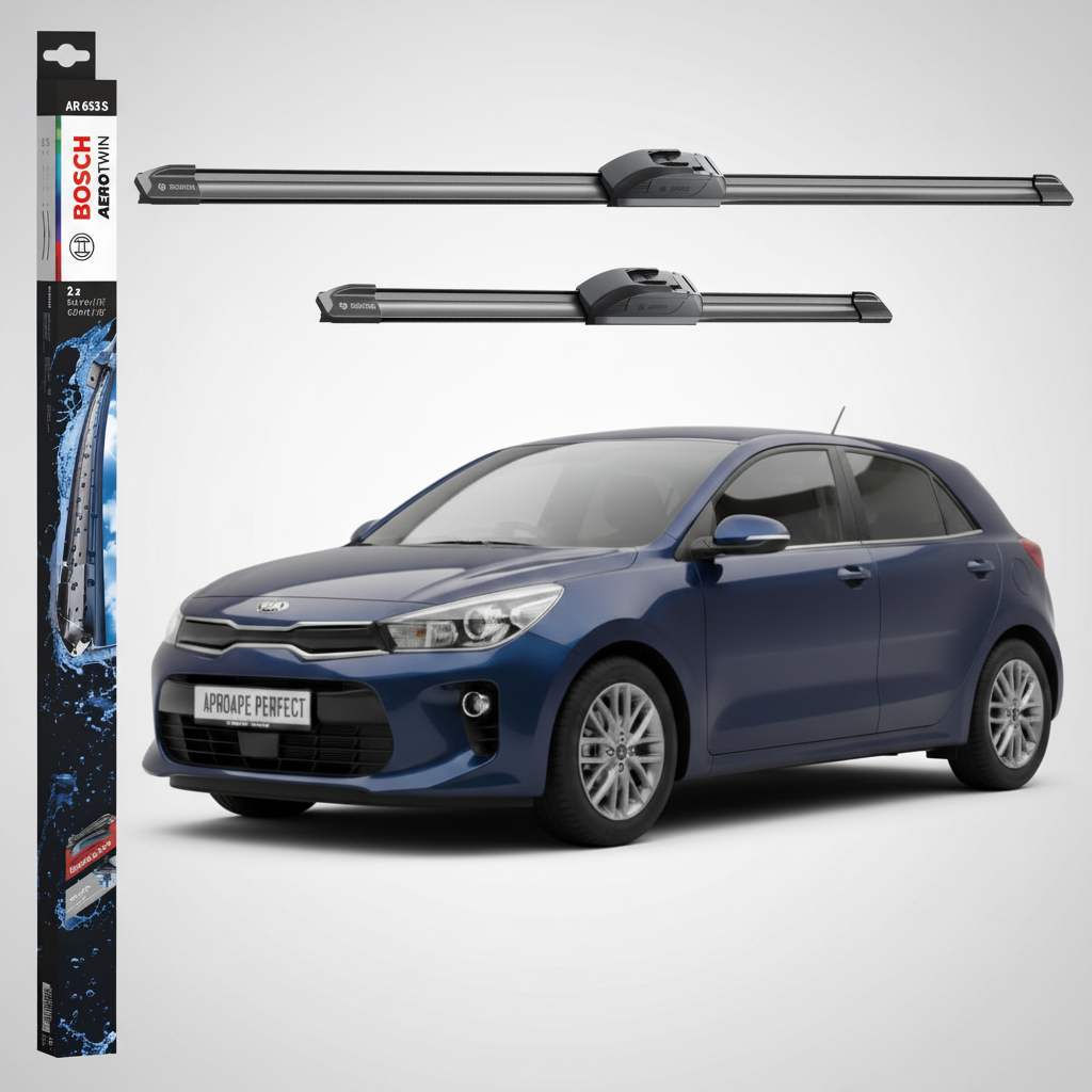 Ștergătoare Parbriz Kia Rio IV Hatchback Van (YB, SC, FB) 2017-Prezent | Set Față 650+400mm Aerotwin AR653S | Bosch