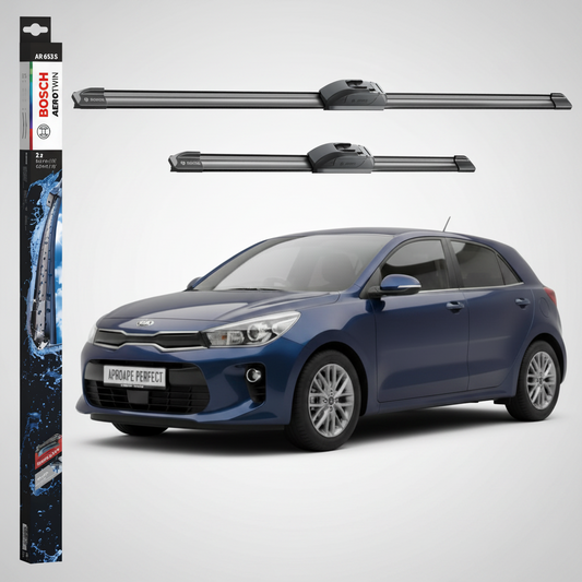 Ștergătoare Parbriz Kia Rio IV Hatchback Van (YB, SC, FB) 2017-Prezent | Set Față 650+400mm Aerotwin AR653S | Bosch