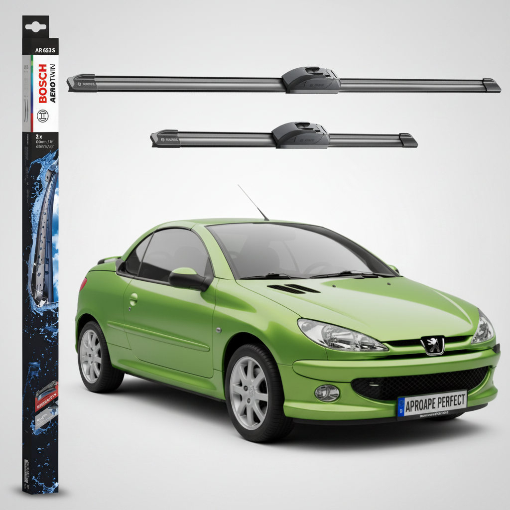 Ștergătoare Parbriz Peugeot 206 CC (2D) 2000-2007 | Set Față 650+400mm Aerotwin AR653S | Bosch