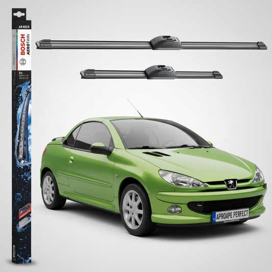Ștergătoare Parbriz Peugeot 206 CC (2D) 2000-2007 | Set Față 650+400mm Aerotwin AR653S | Bosch