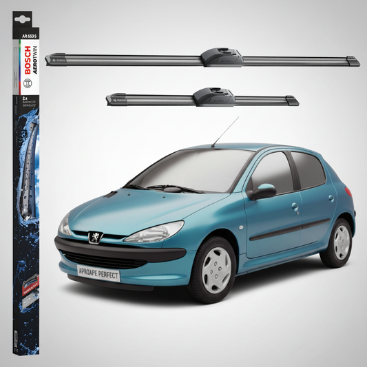 Ștergătoare Parbriz Peugeot 206 Hatchback (2A/C) 1998-2009 | Set Față 650+400mm Aerotwin AR653S | Bosch