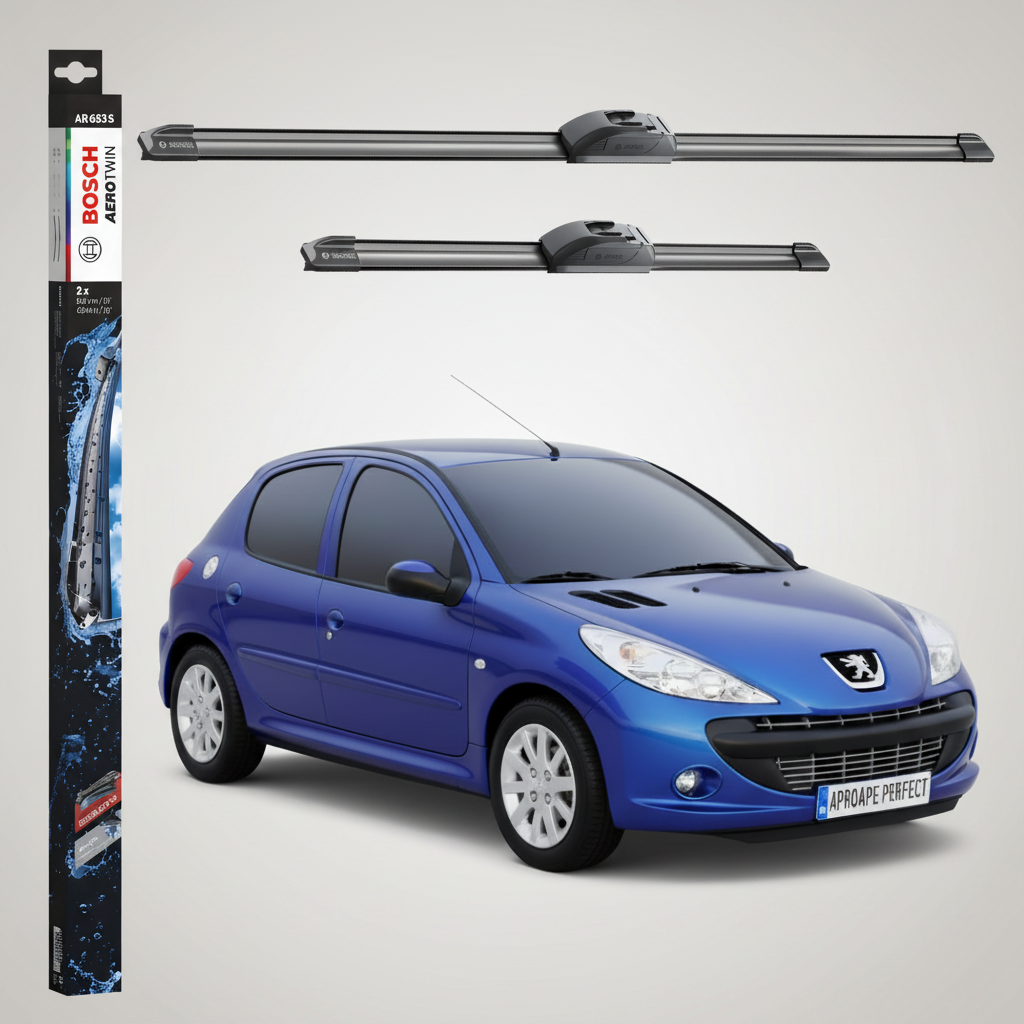 Ștergătoare Parbriz Peugeot 206+ (T3E) 2009-2013 | Set Față 650+400mm Aerotwin AR653S | Bosch