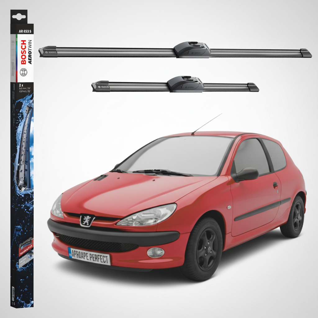 Ștergătoare Parbriz Peugeot 206 Van (2A/C) 1999-2009 | Set Față 650+400mm Aerotwin AR653S | Bosch
