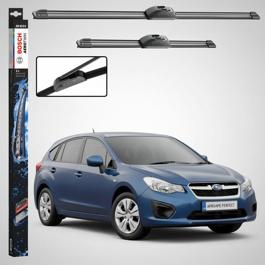 Set 2 Ștergătoare Parbriz Bosch Aerotwin Retrofit AR653S pentru Subaru Impreza GP/GJ (2011–2016) – 650 mm + 400 mm | Prindere Tip Cârlig (J-Hook)