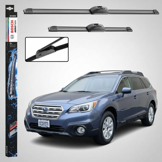 Set 2 Ștergătoare Parbriz Bosch Aerotwin Retrofit AR653S pentru Subaru Outback BS (2014–2019) – 650 mm + 400 mm | Prindere Tip Cârlig (J-Hook)