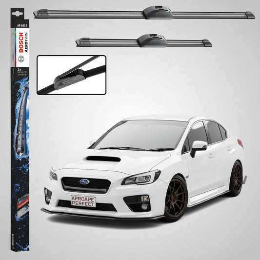 Set 2 Ștergătoare Parbriz Bosch Aerotwin Retrofit AR653S pentru Subaru WRX VA (2014–2021) – 650 mm + 400 mm | Prindere Tip Cârlig (J-Hook)