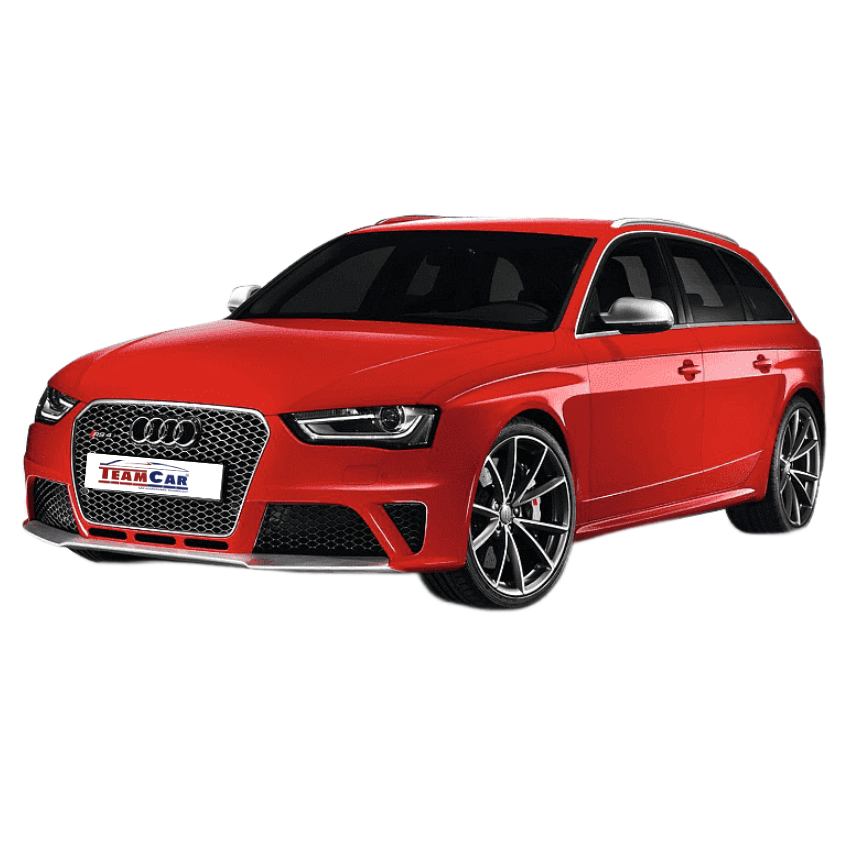 Red Audi A4 B8 avant (2008–2015) on a white background