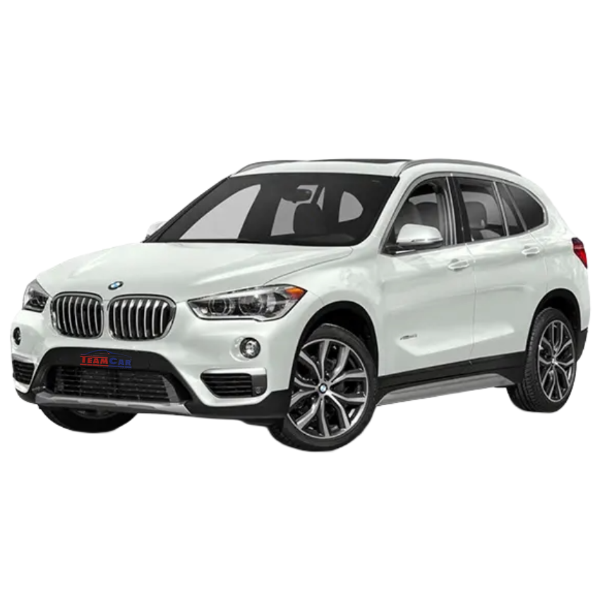 White BMW X1 F48 (2015–2022) SUV on a white background