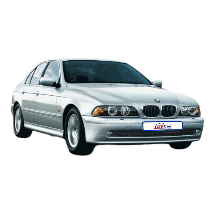 White BMW Seria 5 E39 (1995–2003) on a white background