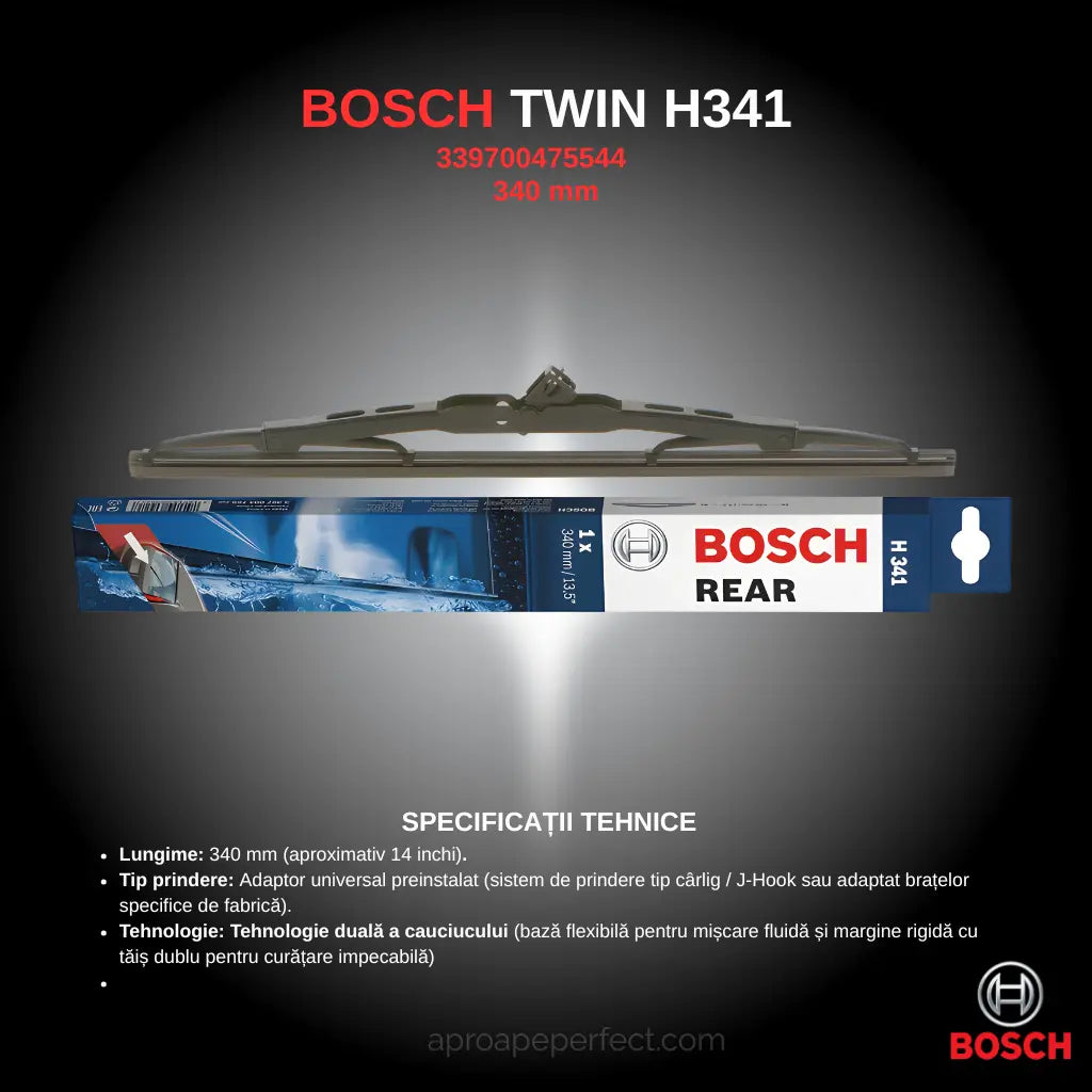 Bosch Twin H341 340mm stergator luneta spate