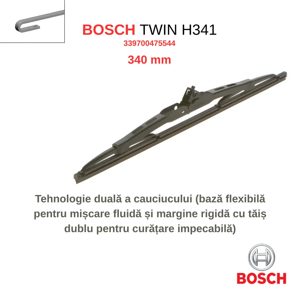 Bosch Twin H341 tehnologie duala cauciuc 340mm