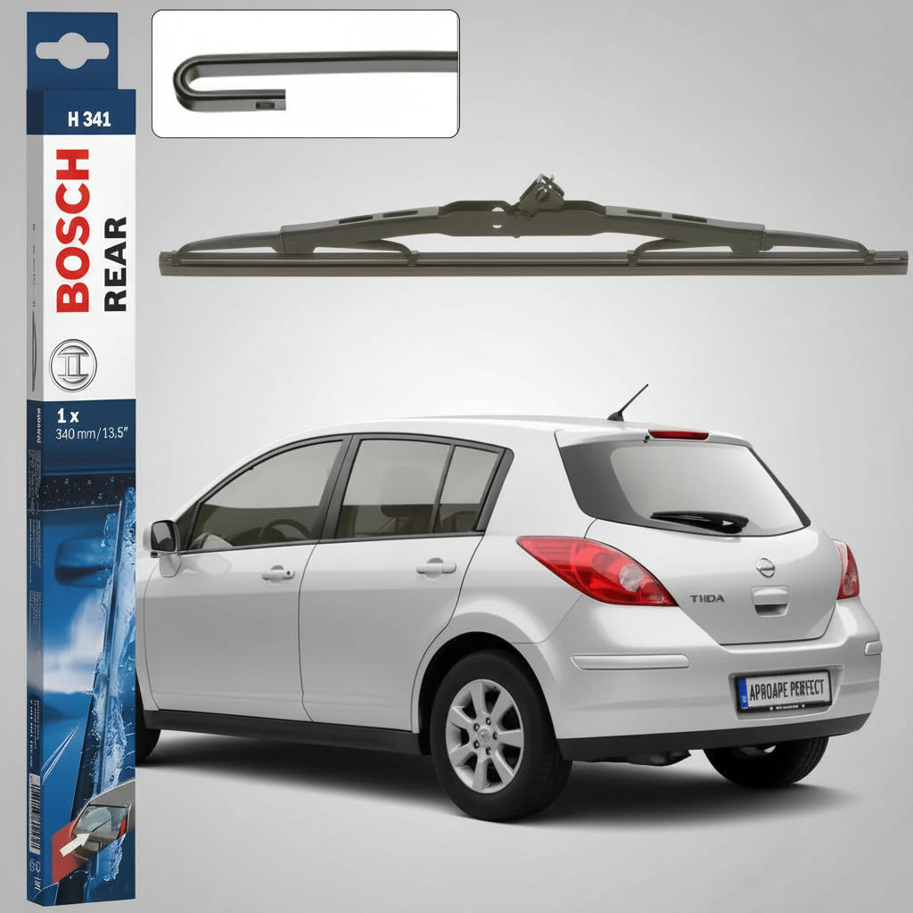 Ștergător Lunetă Bosch Twin H341 pentru Nissan Tiida Hatchback (C11) 2004–2012