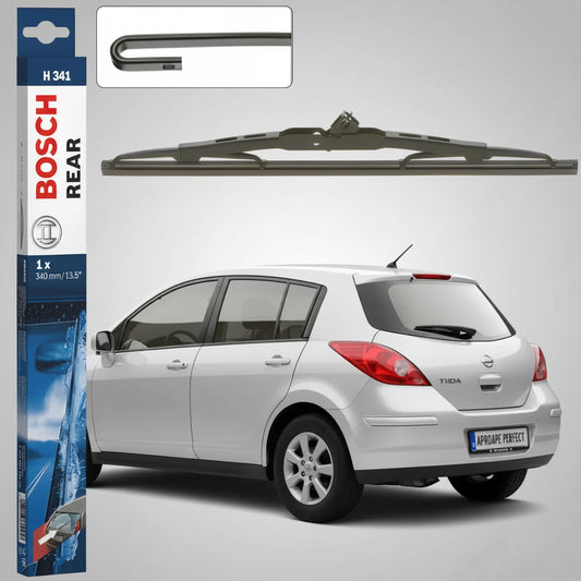 Ștergător Lunetă Bosch Twin H341 pentru Nissan Tiida Hatchback (C11) 2004–2012