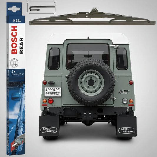 Ștergător Lunetă Bosch Twin H341 pentru Land Rover Defender Cabrio (L316) 1990–2016