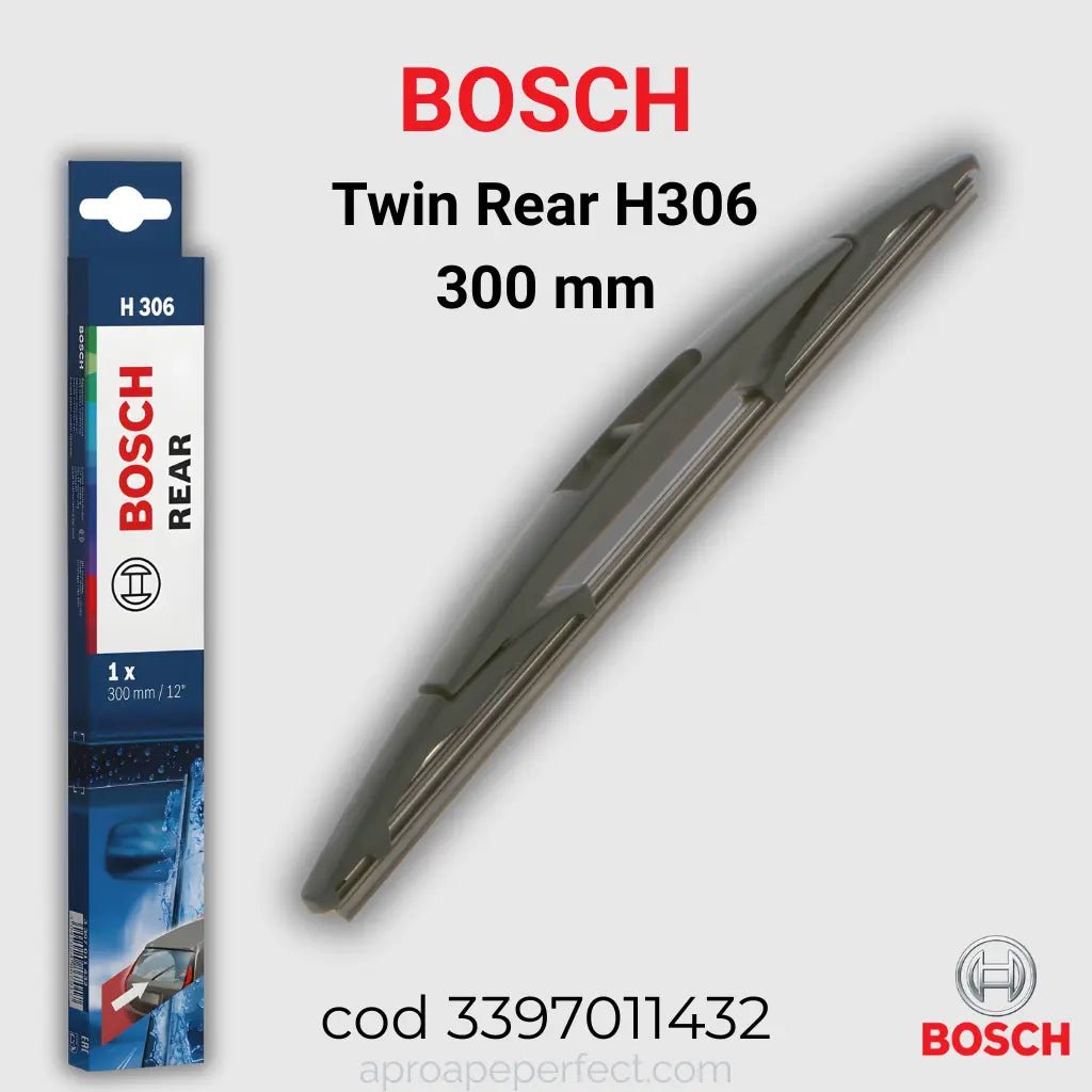Covorase auto tip tavita dedicate pentru Ștergător Lunetă BMW Seria 2 Active Tourer F45 2014+ | Bosch Rear H306 - cauciuc antiderapant, usor de curatat