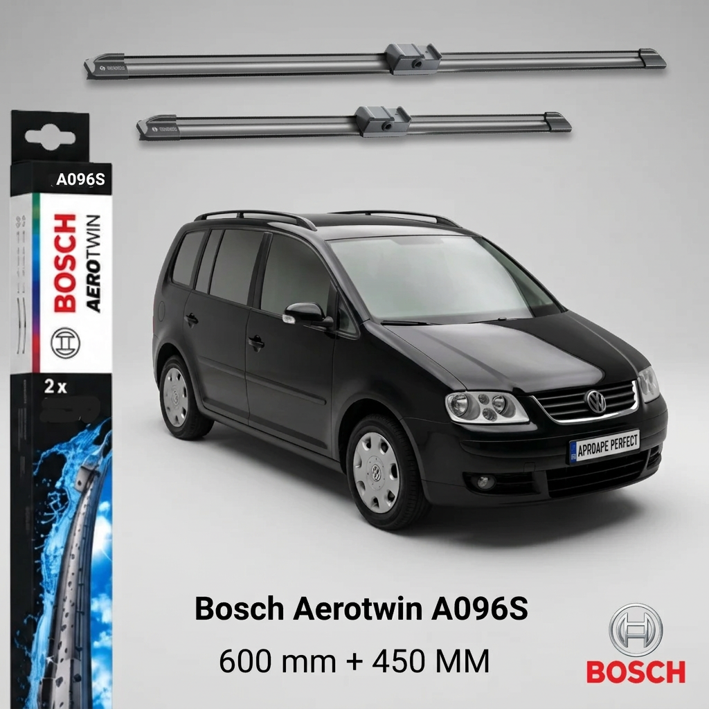 Ștergătoare VW Touran 1T1 02.2003–11.2006, tandem | Bosch A096S