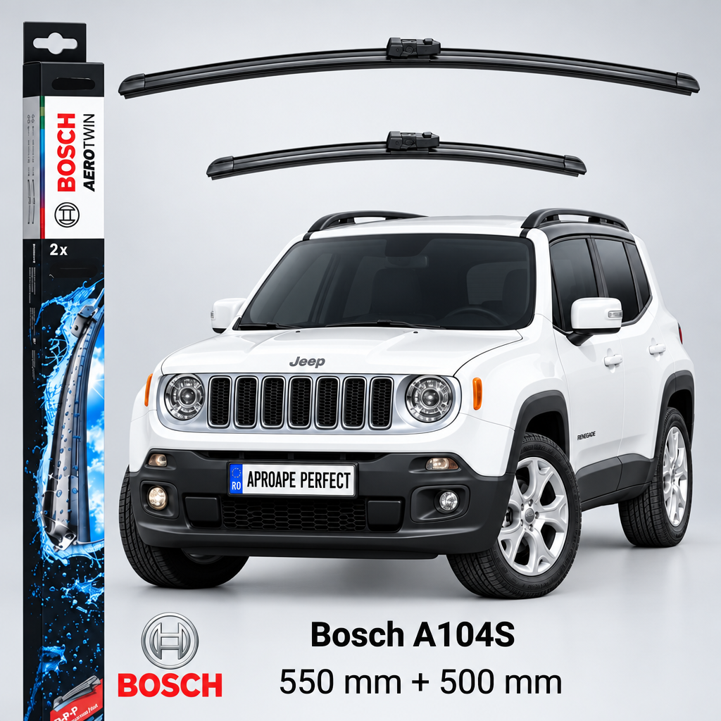 Ștergătoare Jeep Renegade Van BU B1 din 2014 | Bosch A104S