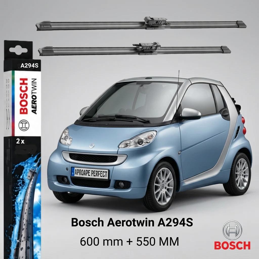 Ștergătoare Smart Fortwo II Cabrio 451 (01.2007–10.2014) | Bosch Aerotwin A294S 600+550mm