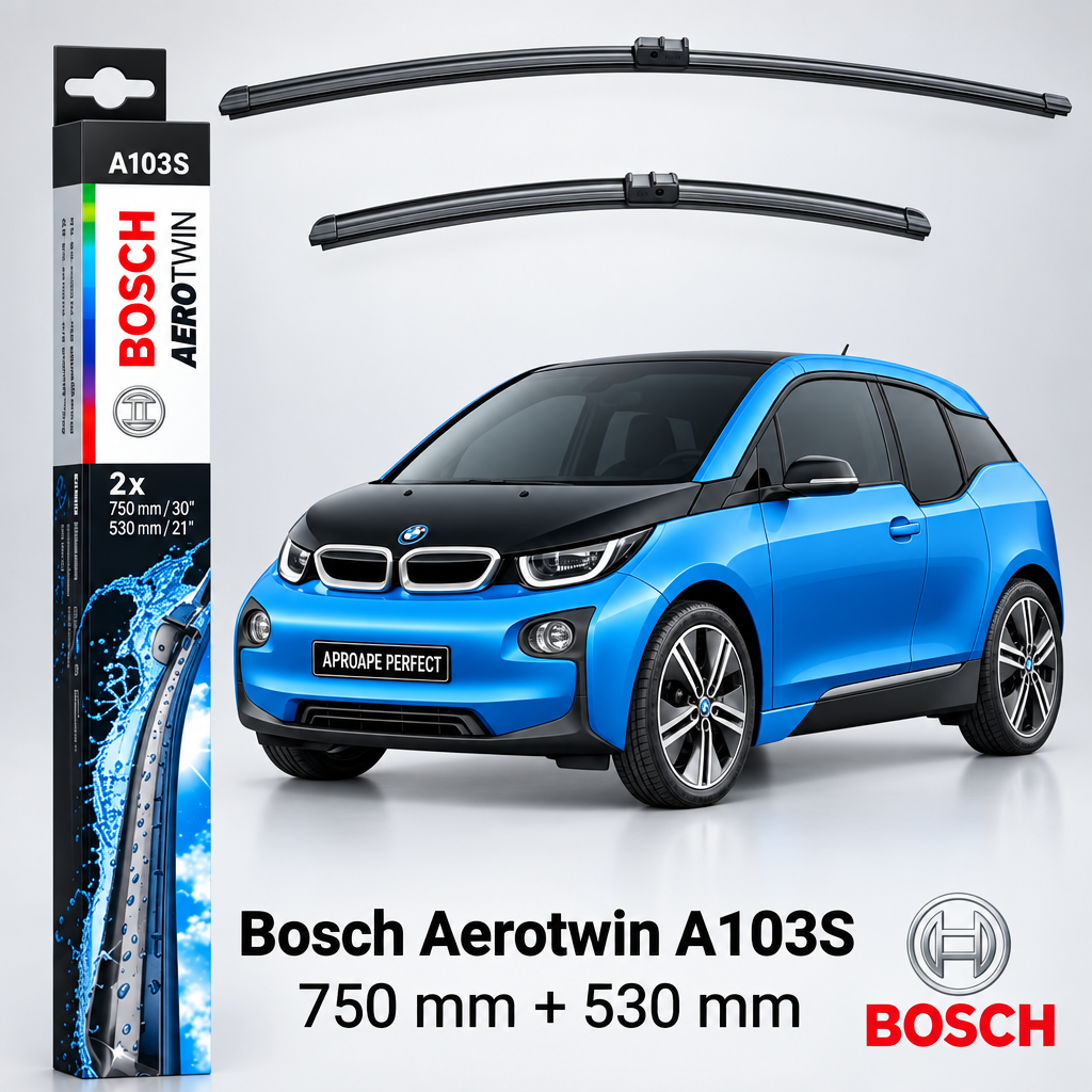 Ștergătoare BMW i3 I01 2013–2022 | Set Față Bosch Aerotwin A103S