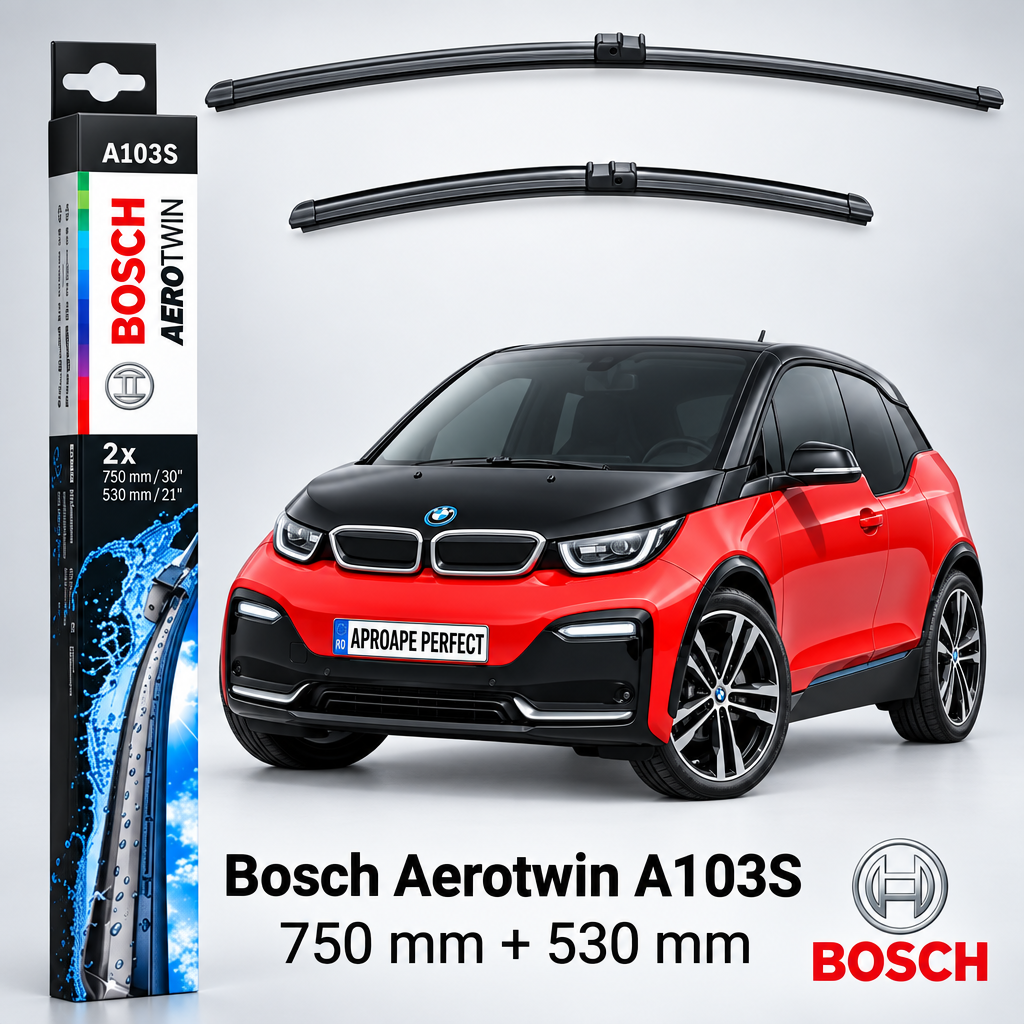 Ștergătoare BMW i3s I01 2017–2022 | Set Față Bosch Aerotwin A103S
