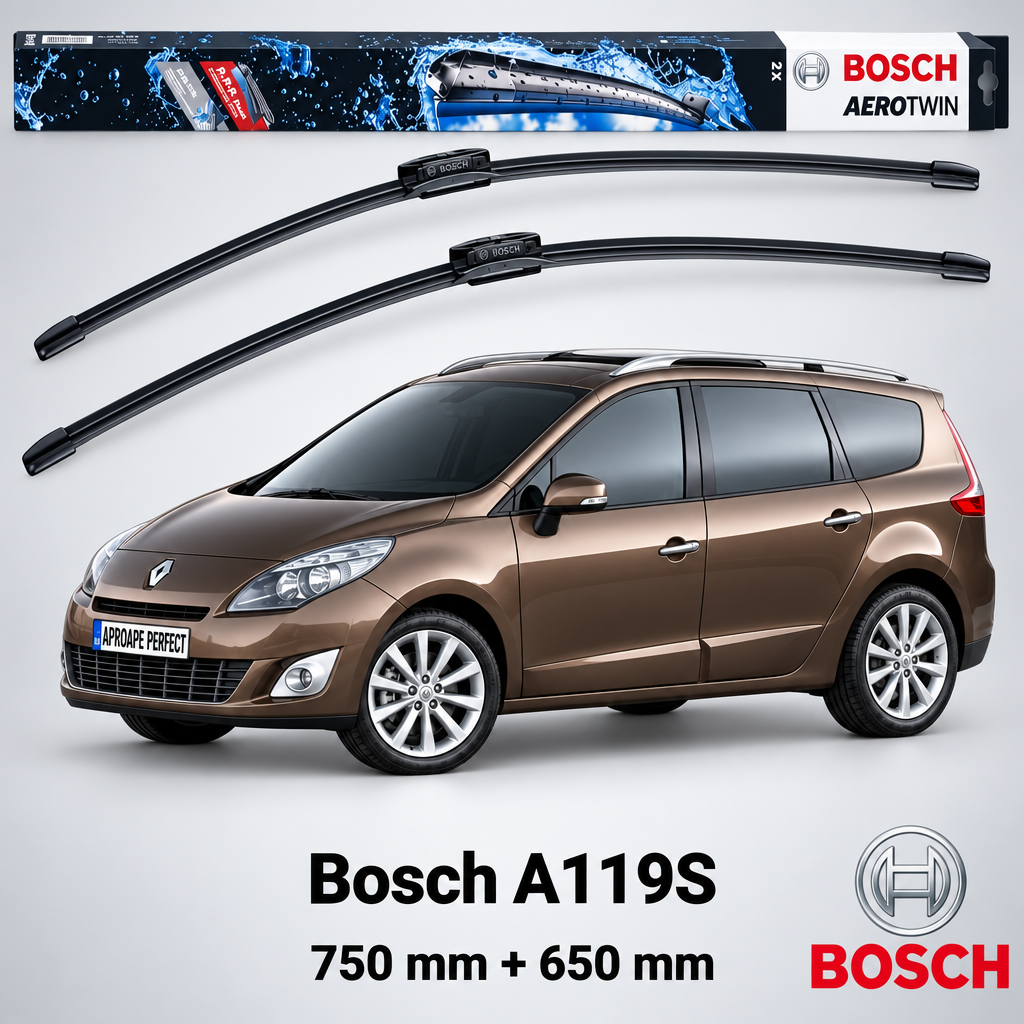 Ștergătoare Renault Grand Scenic III JZ 2009–2016 | Bosch A119S