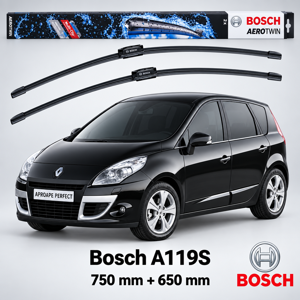 Ștergătoare Renault Scenic III JZ 2009–2016 | Bosch A119S