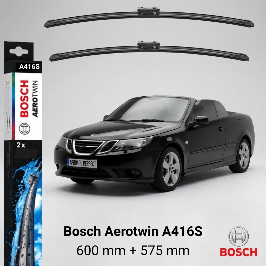 Ștergătoare Saab 9-3 Cabriolet YS3F 09.2007–06.2012 | Bosch Aerotwin A416S 600/575 mm