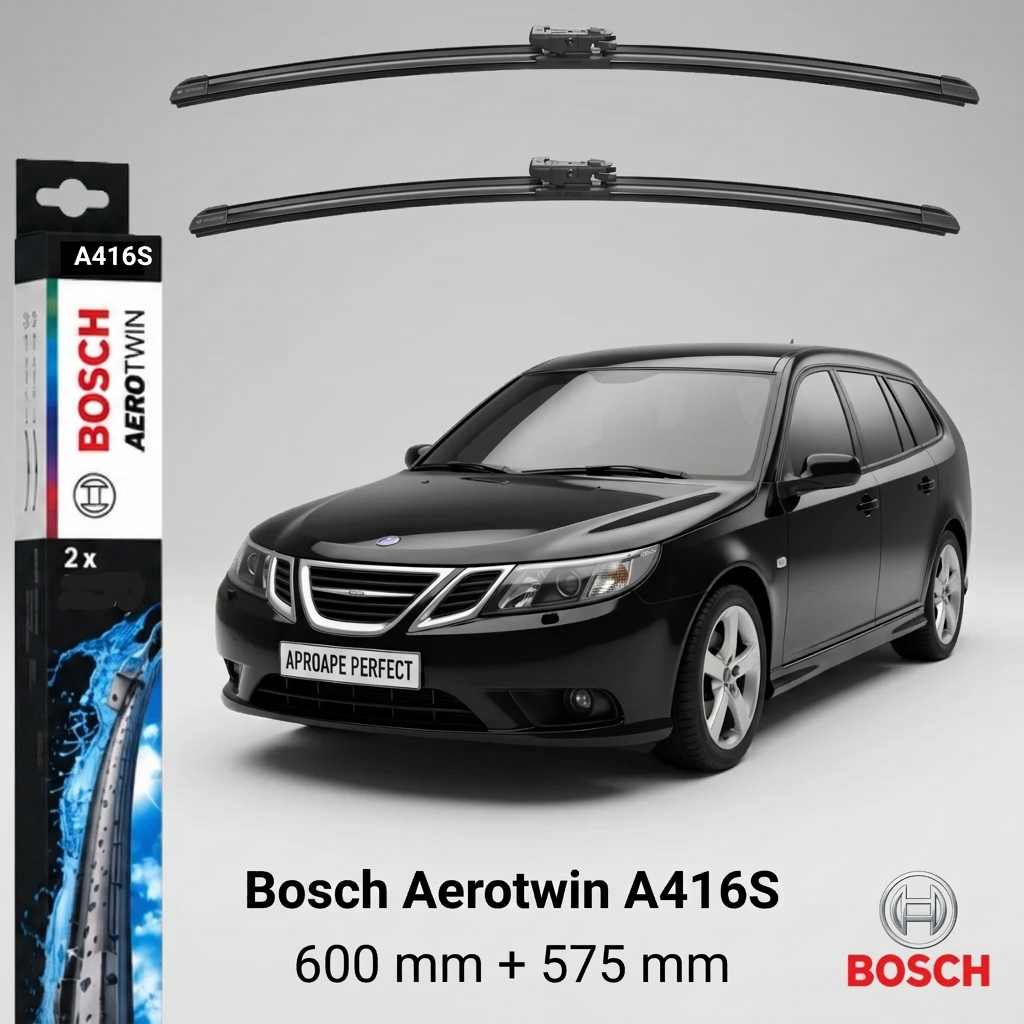 Ștergătoare Saab 9-3 Estate E50 09.2007–06.2012 | Bosch Aerotwin A416S 600/575 mm